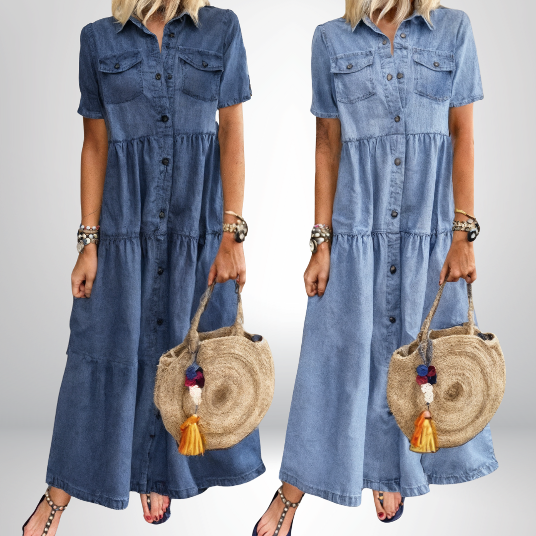 Sofia® | Blød Denim Kjole