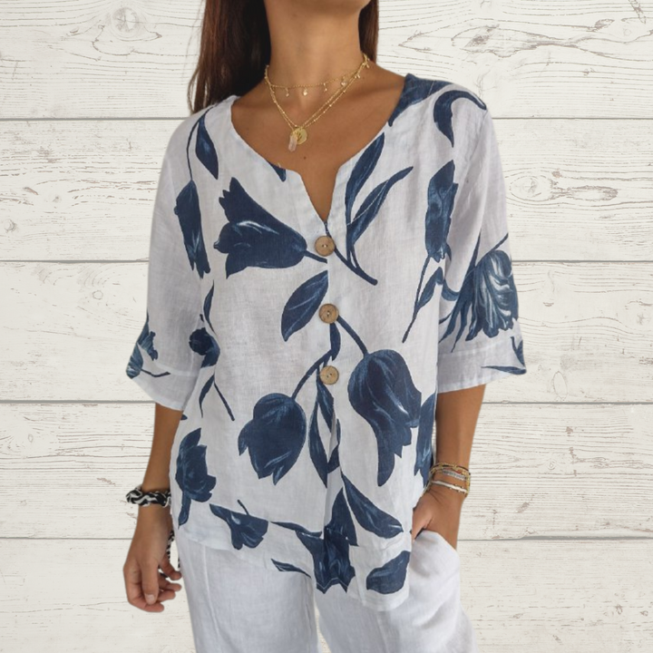 Sofia™ | Spring Bluse med V-hals