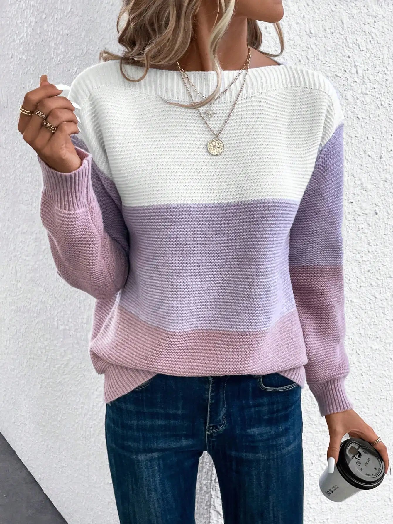 Aurora | Ombre strikket sweater