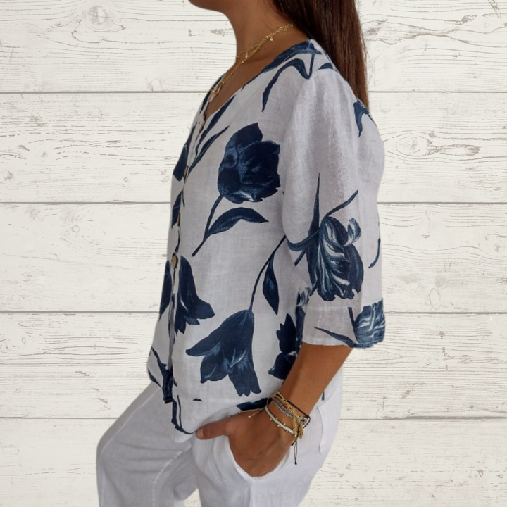 Sofia™ | Spring Bluse med V-hals