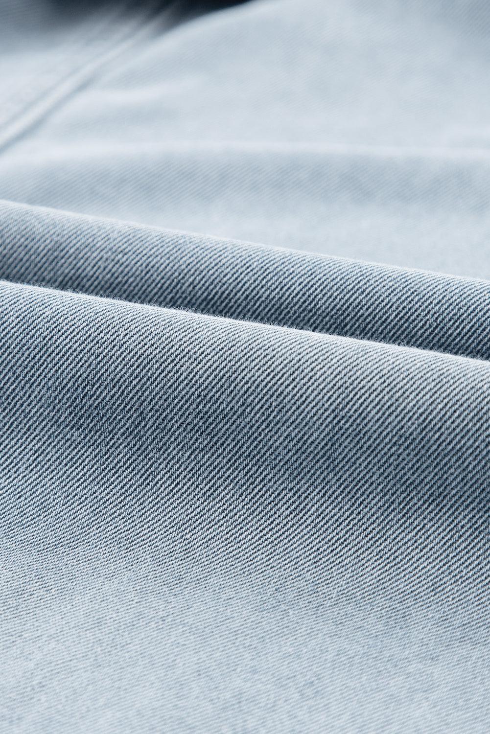 Sofia® | Elegant Denimkjole med Korte Flagermusærmer