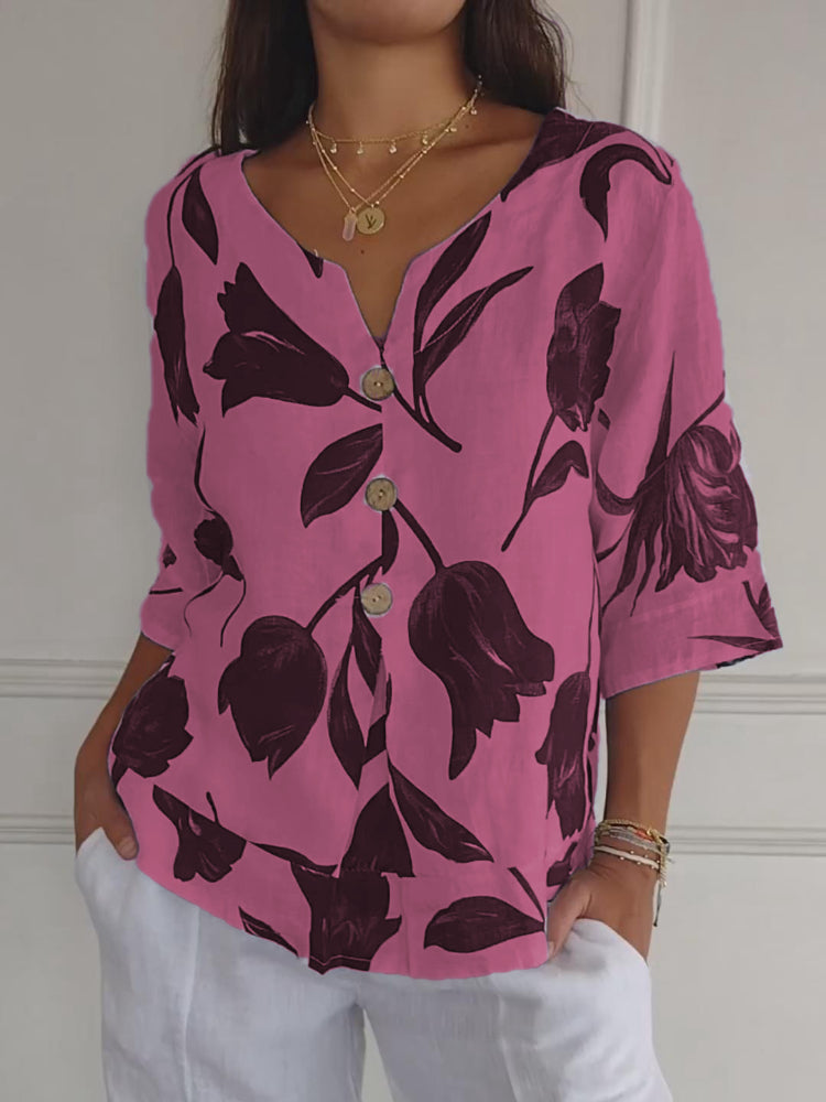 Sofia™ | Spring Bluse med V-hals