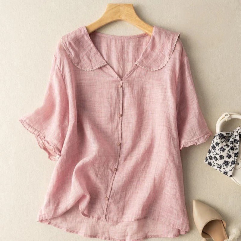 Sofia™ | Luftig linnedbluse
