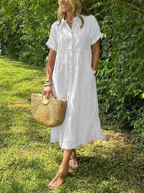 Sofia™ | Let Sommerkjole Med Knapper