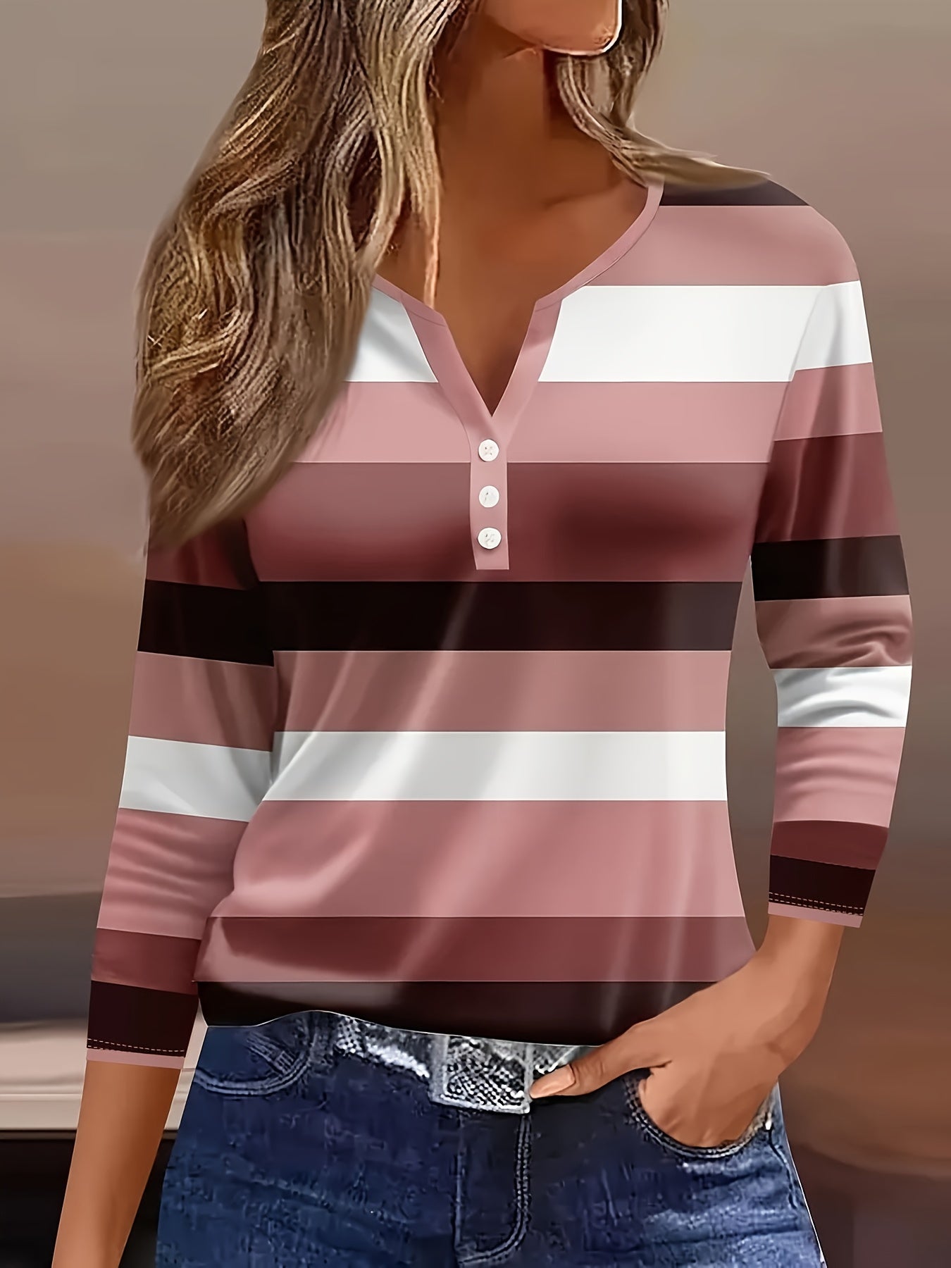 Sofia™ | Stribet Afslappet Bluse