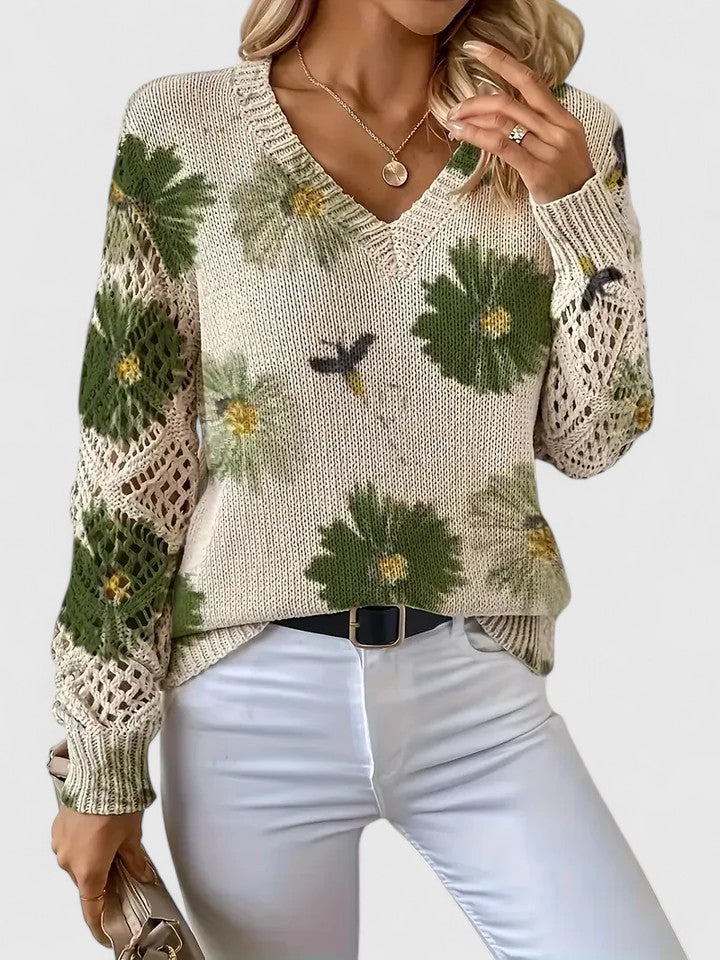 Sofia™ | Elegant blomstret trøje