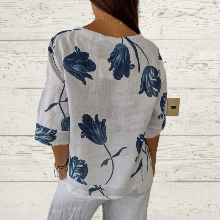 Sofia™ | Spring Bluse med V-hals