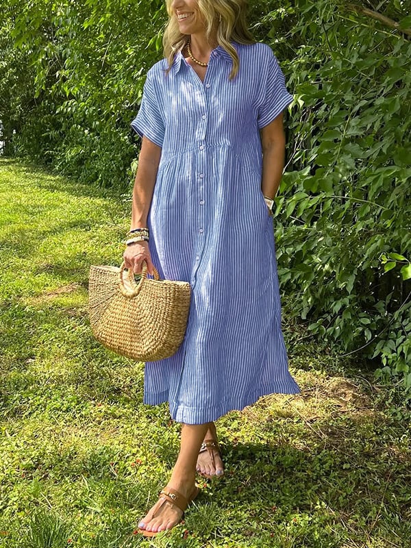 Sofia™ | Let Sommerkjole Med Knapper