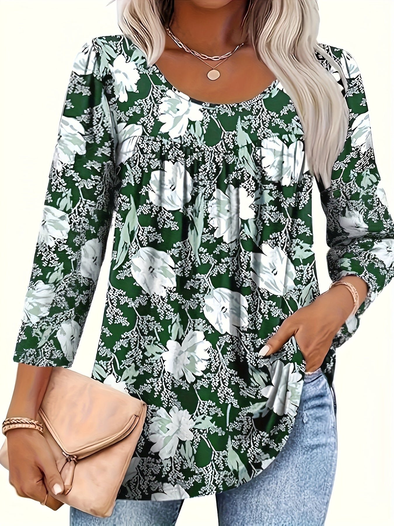 Sofia™ | Blomstret Afslappet Bluse