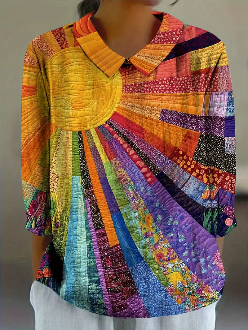 Sofia™ | Farverig og Komfortabel Bluse
