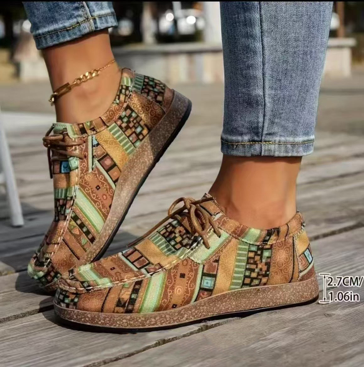 Sofia™ | Dame Sneakers med Etnisk Mønster