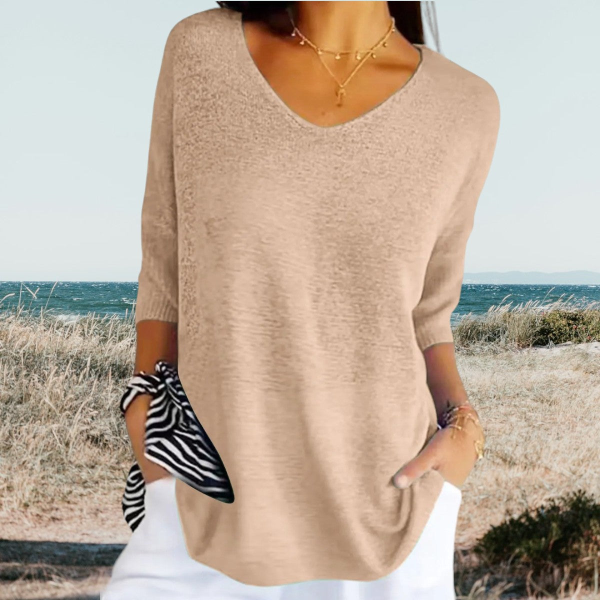 Sofia™ | Stilfuld V-Hals Casual Top