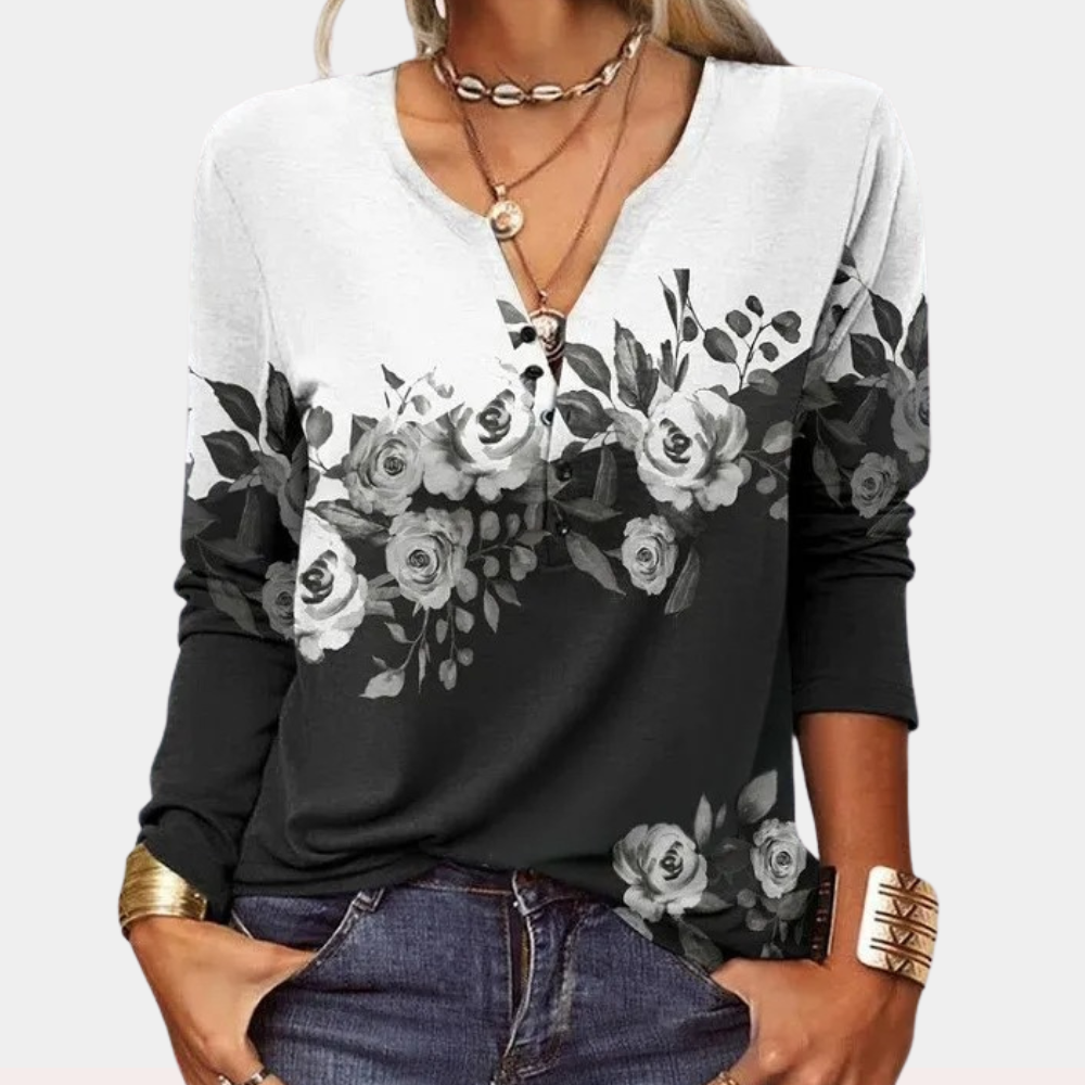 Sofia™ | Stilfuld og afslappet top med print