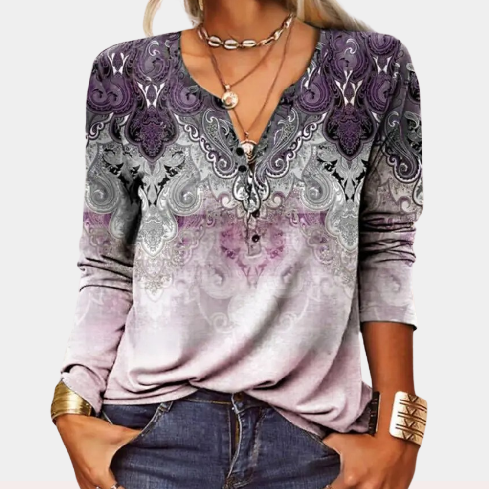 Sofia™ | Stilfuld og afslappet top med print