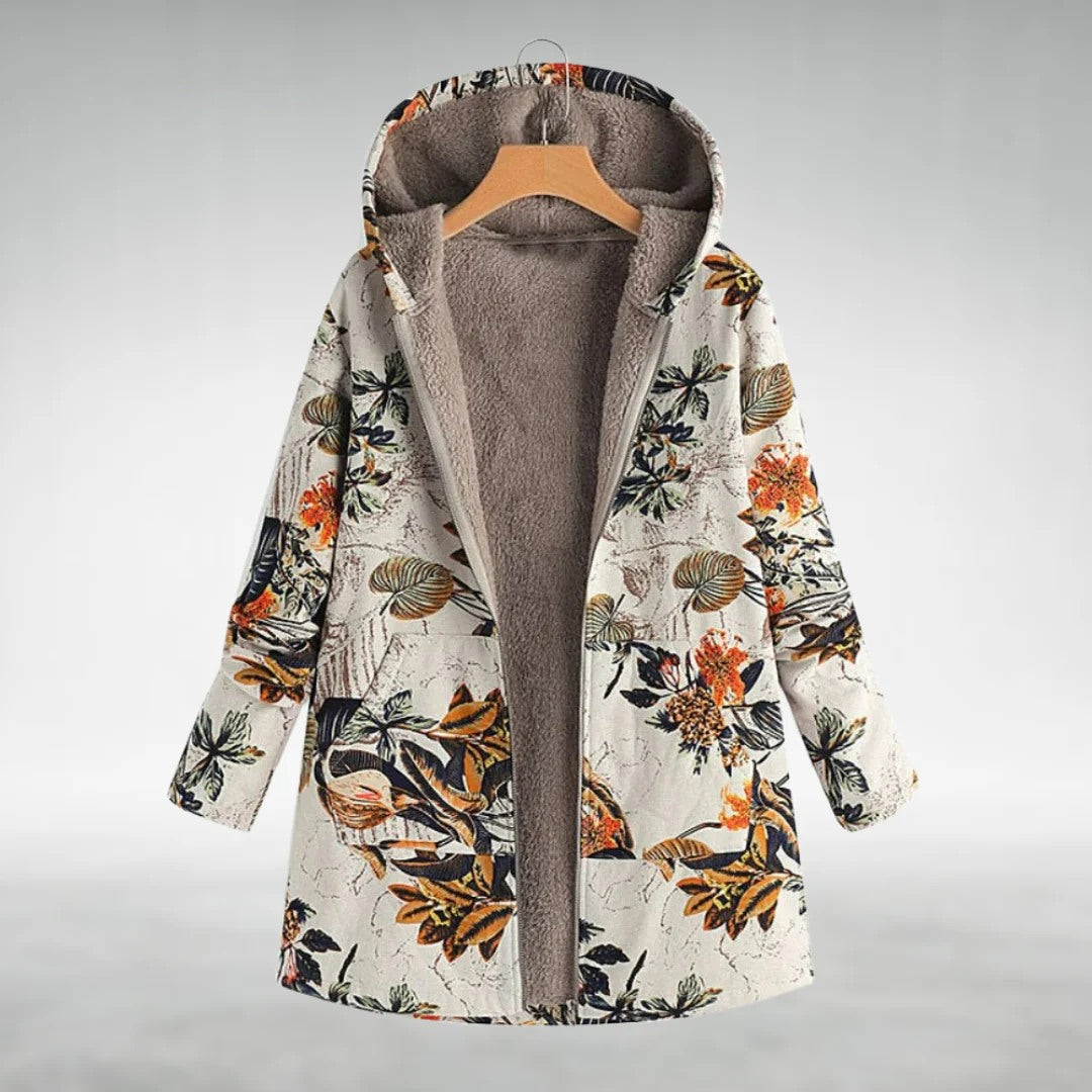 Sofia™ | Stilfuld Blomstret Fleecejakke