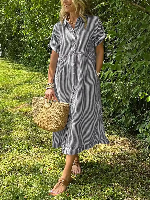 Sofia™ | Let Sommerkjole Med Knapper