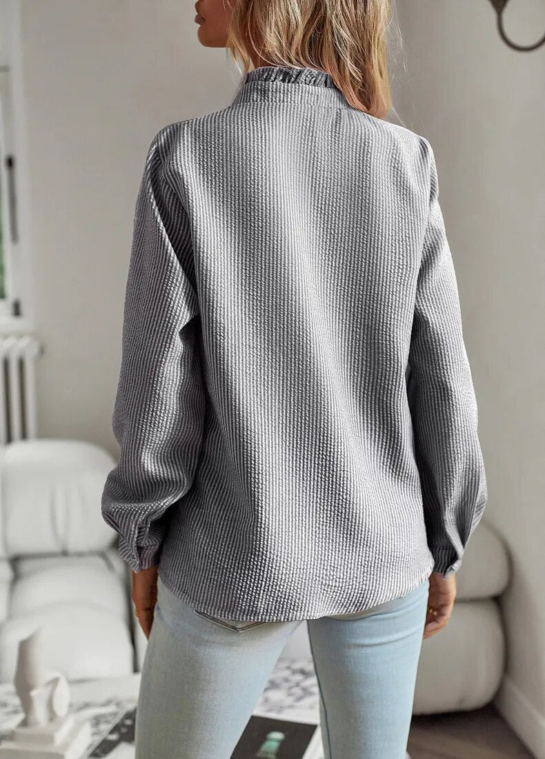 Sofia™ | Elegant Ruffle Skjorte