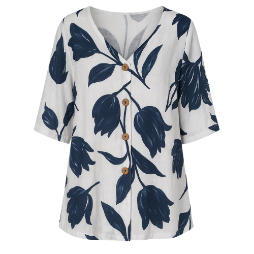 Sofia™ | Spring Bluse med V-hals