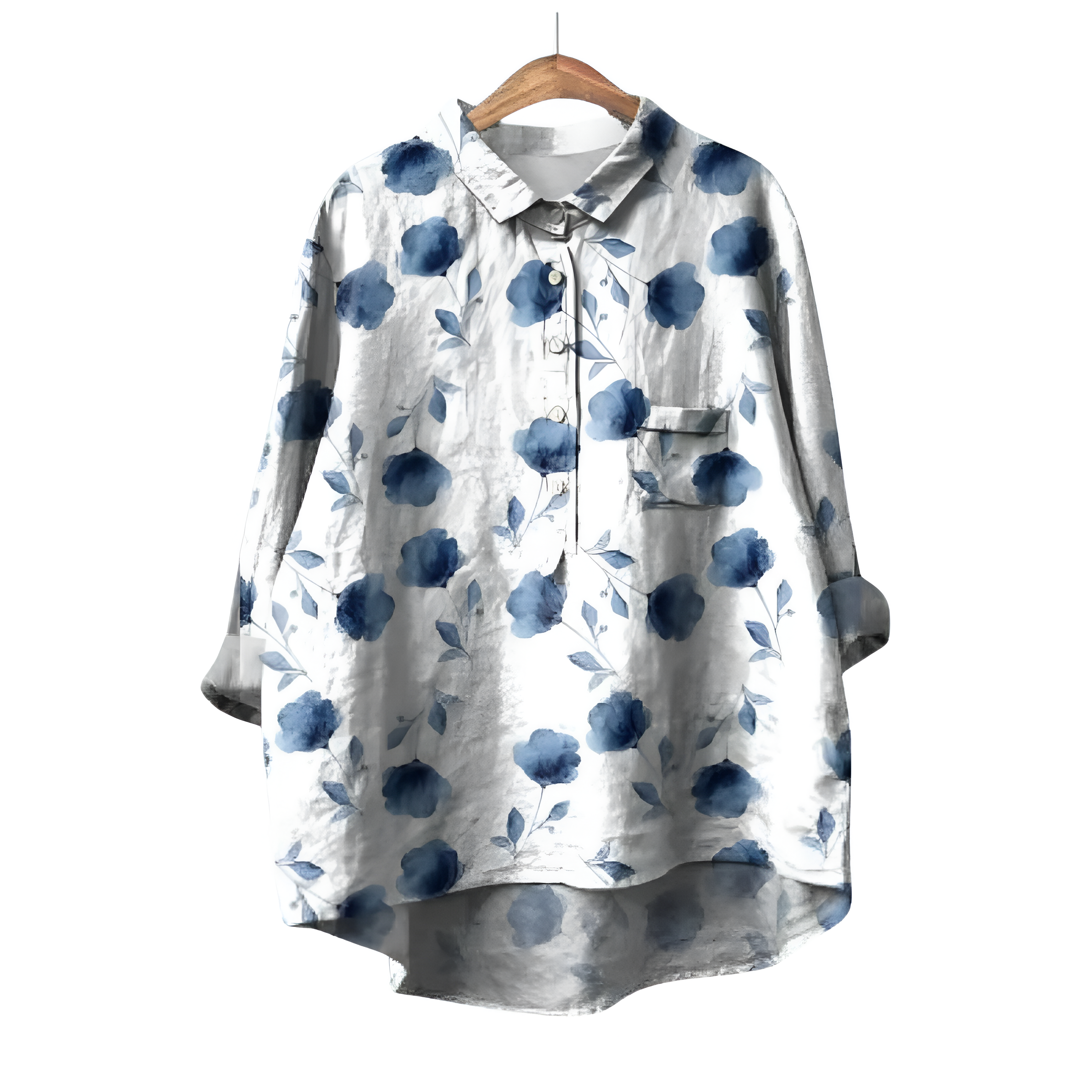 Sofia™ | bluse med blå roser
