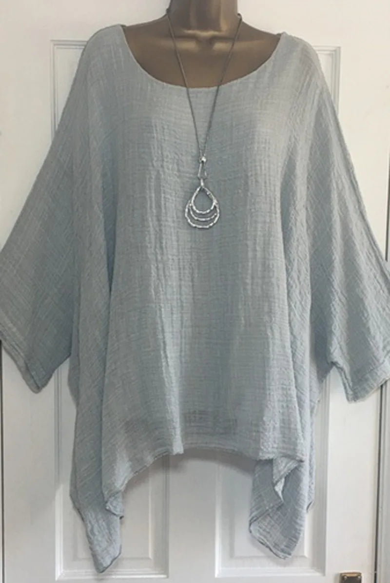 Oversize Boheme Bluse med Flagermusærmer | Olsen & Olsen™