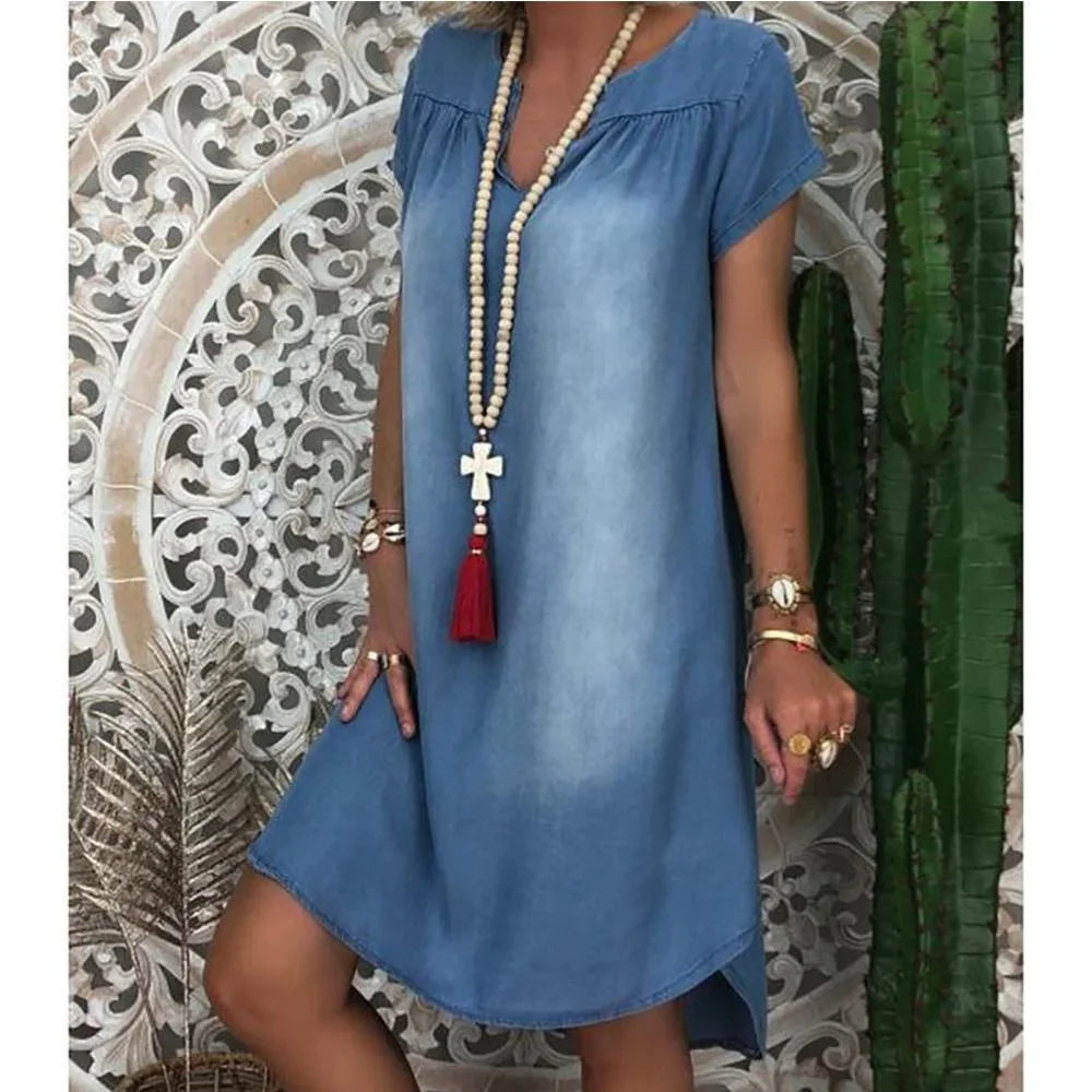 Sofia™ | Afslappet Denim Sommerkjole