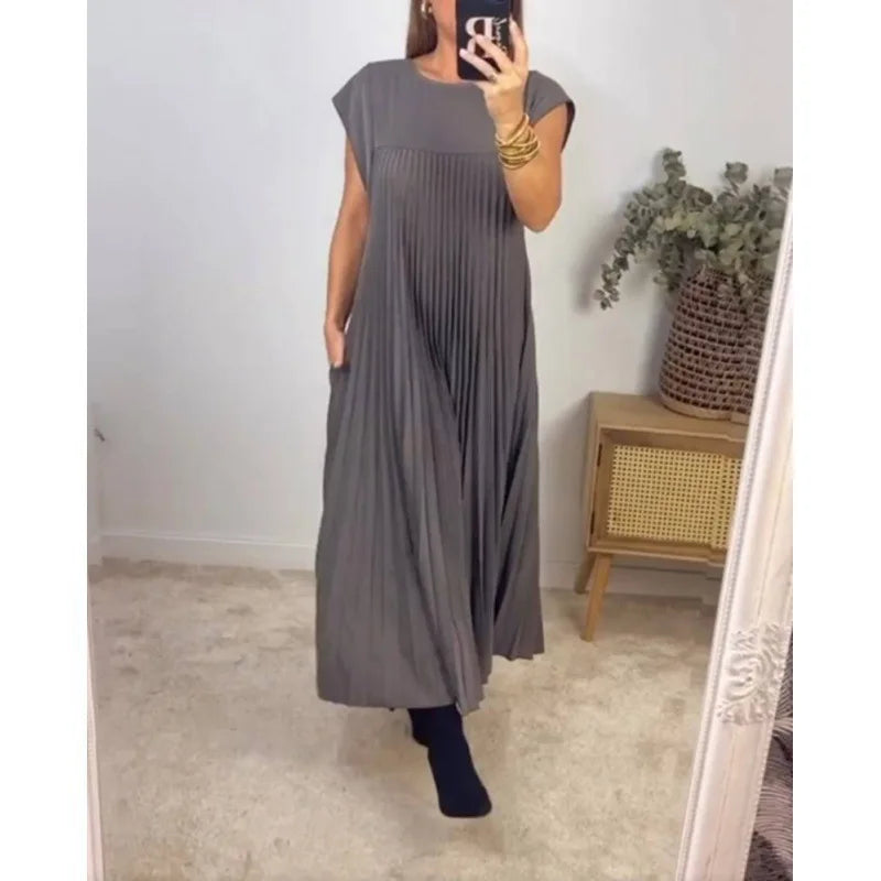 Sofia™ | Plisseret Maxi Kjole