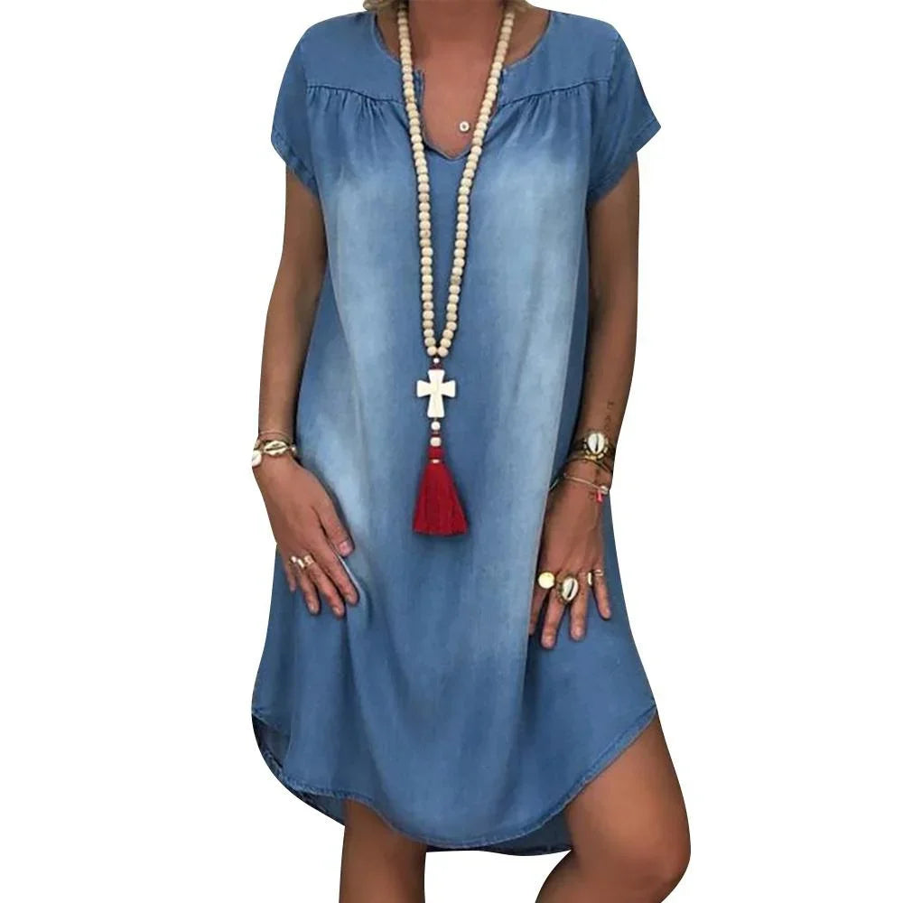 Sofia™ | Afslappet Denim Sommerkjole