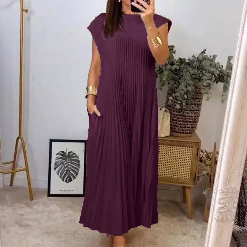 Sofia™ | Plisseret Maxi Kjole