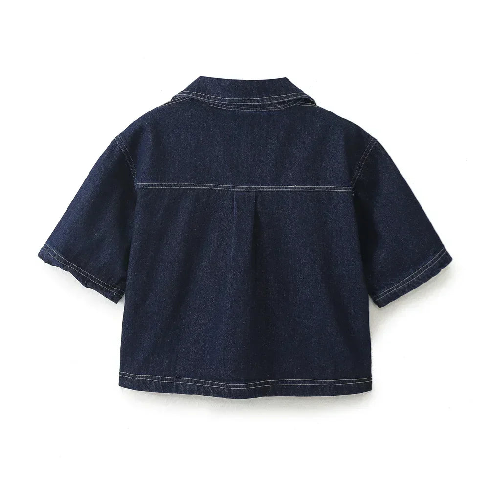 Sofia® | V-hals Denim Sæt