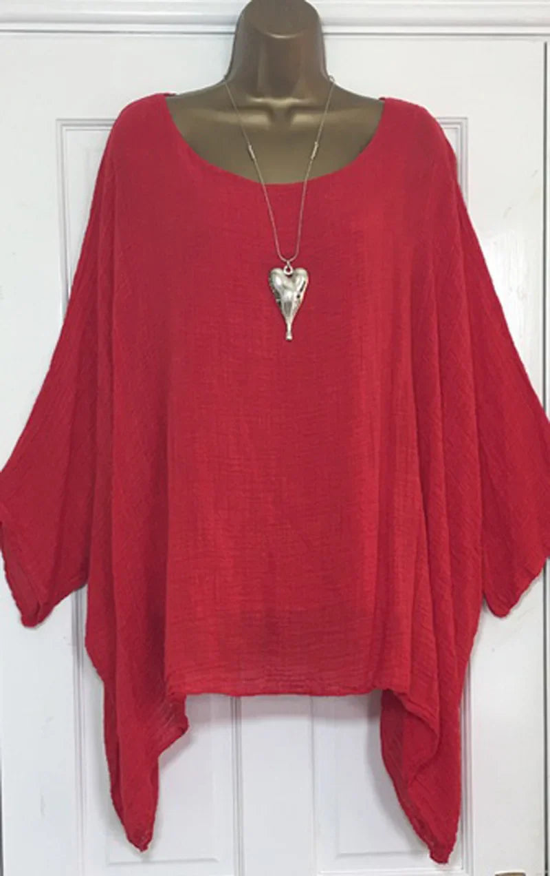 Oversize Boheme Bluse med Flagermusærmer | Olsen & Olsen™