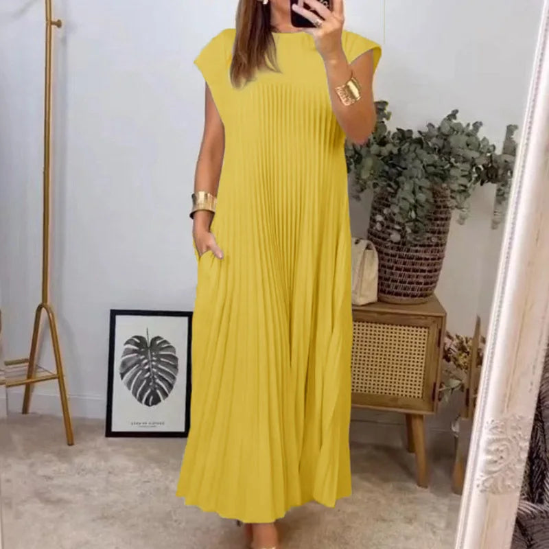 Sofia™ | Plisseret Maxi Kjole