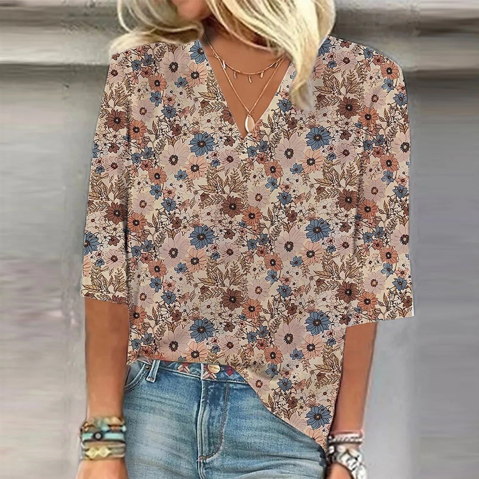 Sofia™ | Vibrant Print Boho Bluse