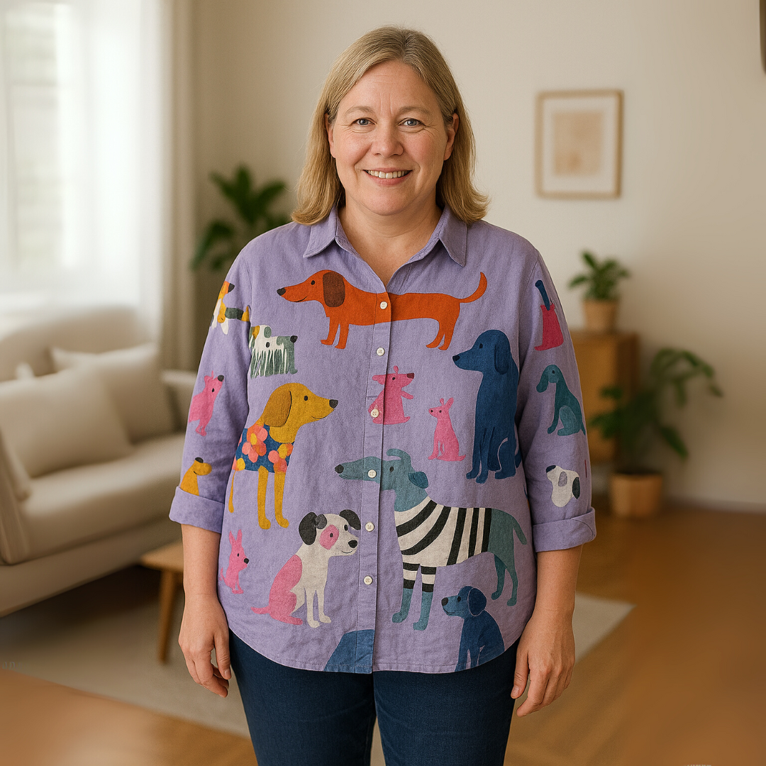Sofia™  | Bluse Med Kunstneriske Print