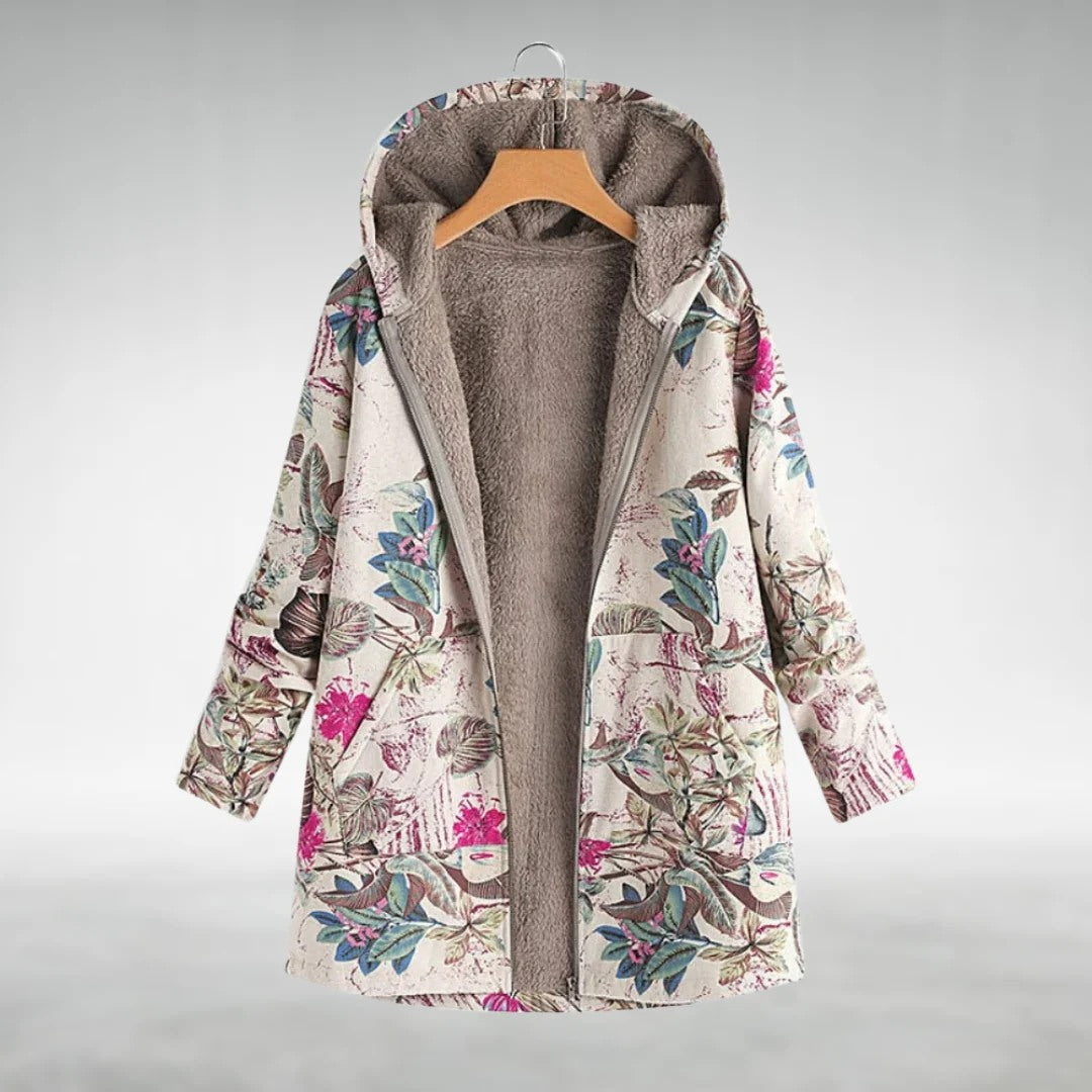 Sofia™ | Stilfuld Blomstret Fleecejakke