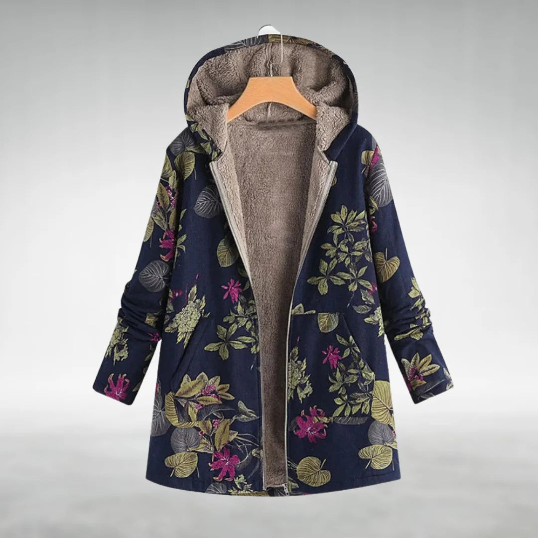 Sofia™ | Stilfuld Blomstret Fleecejakke