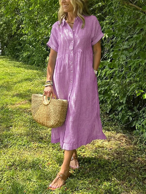 Sofia™ | Let Sommerkjole Med Knapper