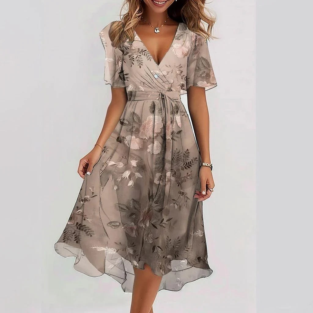 Sofia™ | Stilfuld Midi Kjole