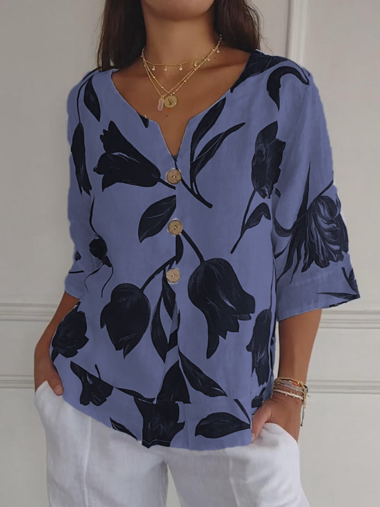 Sofia™ | Spring Bluse med V-hals