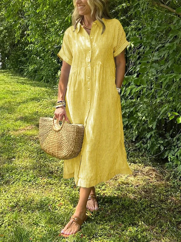 Sofia™ | Let Sommerkjole Med Knapper