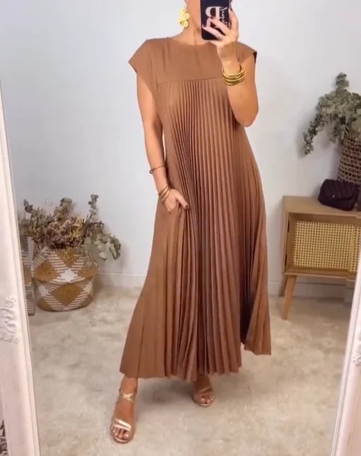 Sofia™ | Plisseret Maxi Kjole