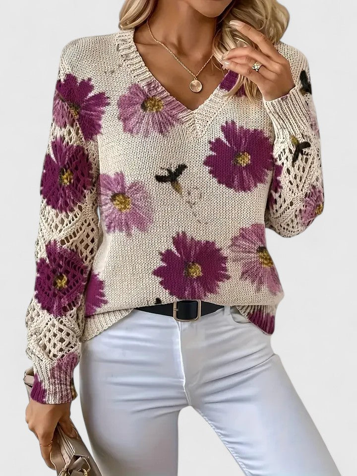 Sofia™ | Elegant blomstret trøje