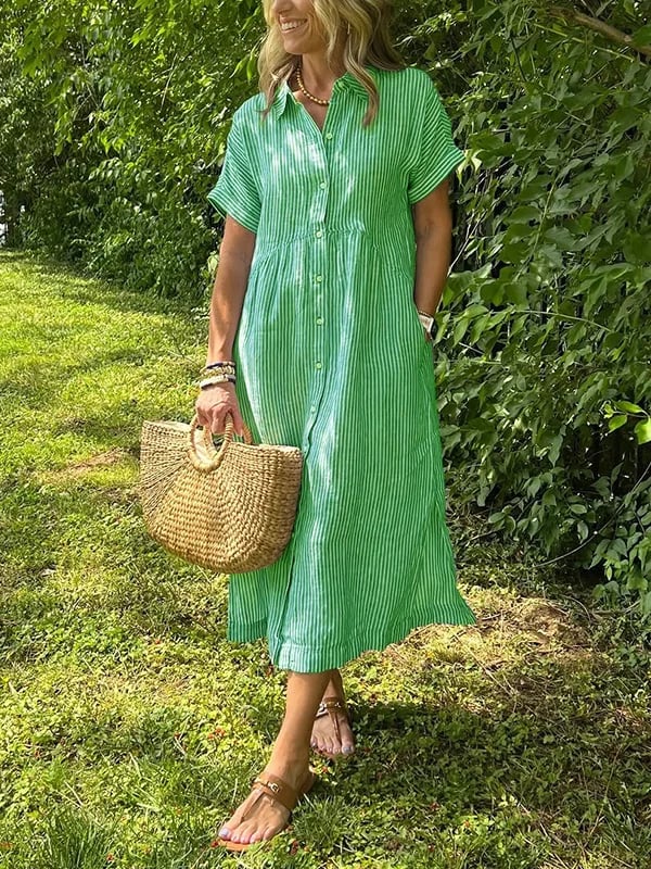 Sofia™ | Let Sommerkjole Med Knapper