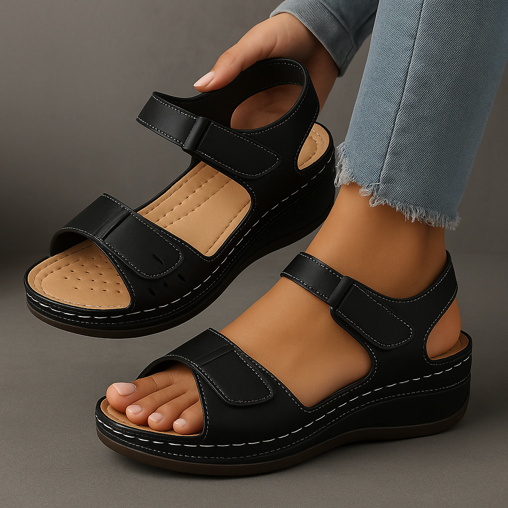 Sofia™ ortopædiske sandaler med kilehæl