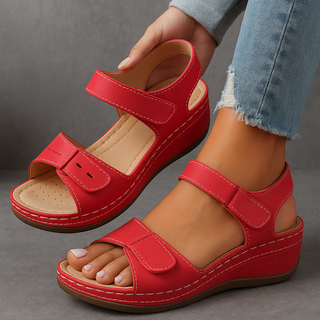 Sofia™ ortopædiske sandaler med kilehæl