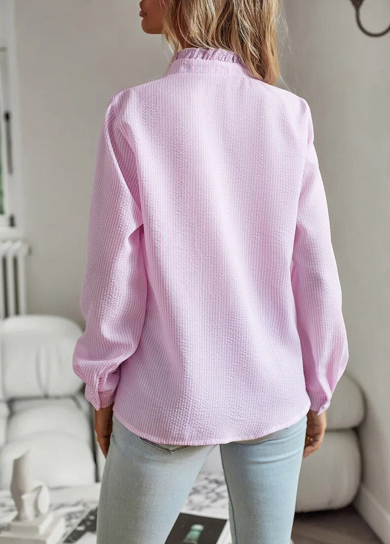 Sofia™ | Elegant Ruffle Skjorte