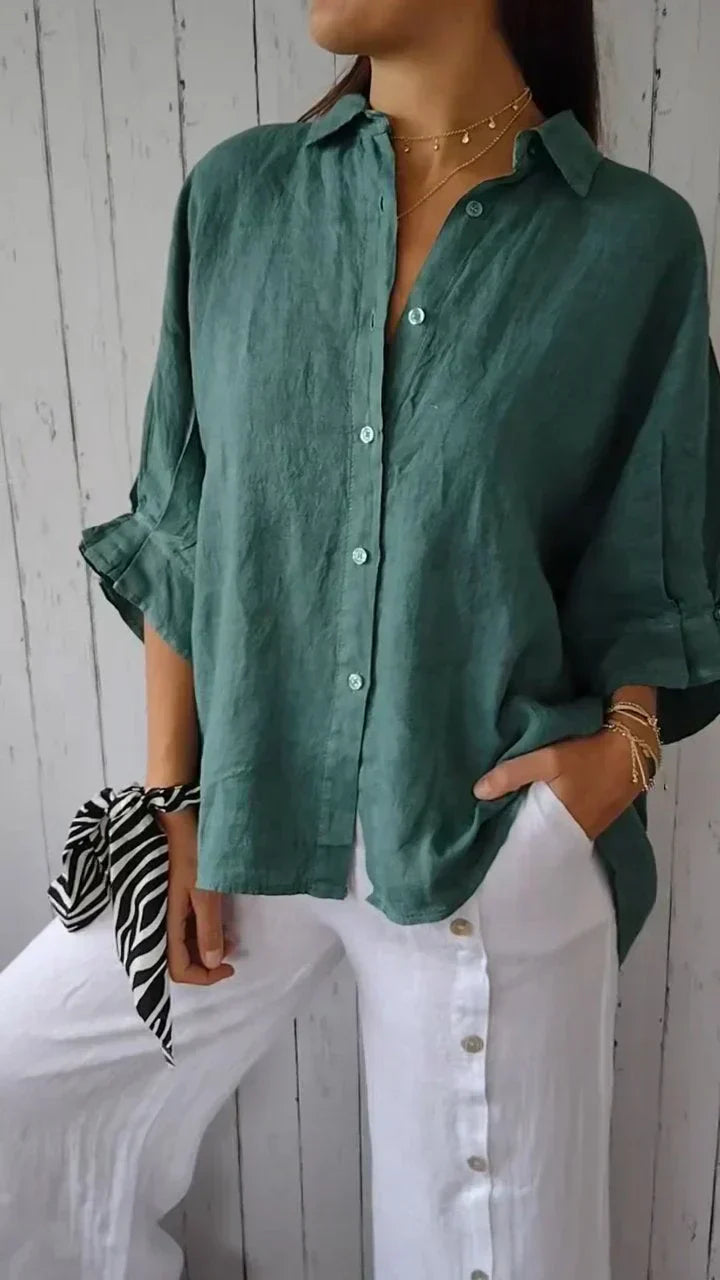 Sofia™ | Stilfuld Casual Skjorte med Knapper