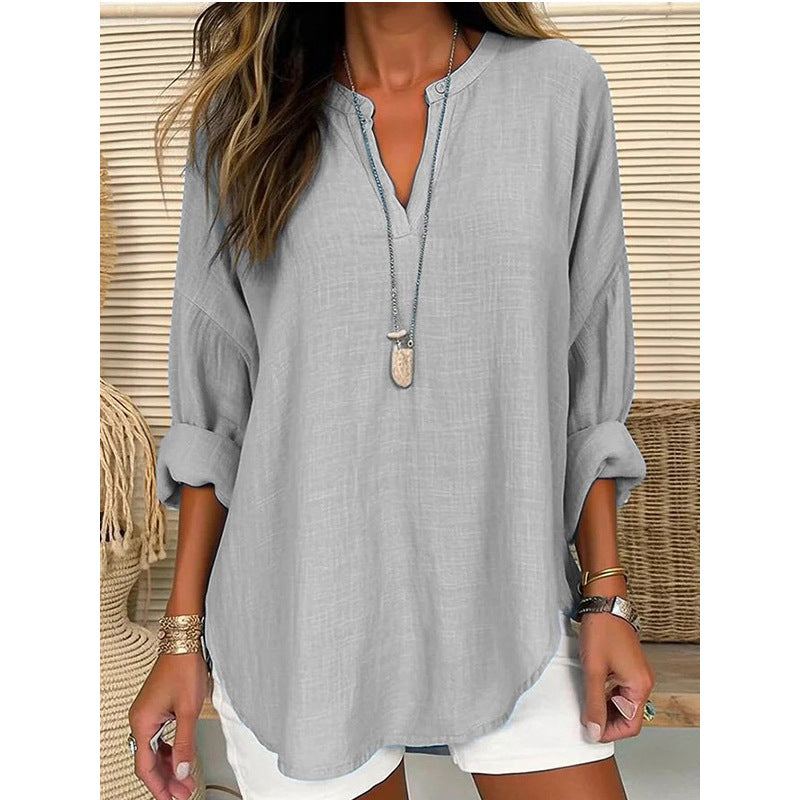 Lea™ | Let Sommerbluse med V-snit
