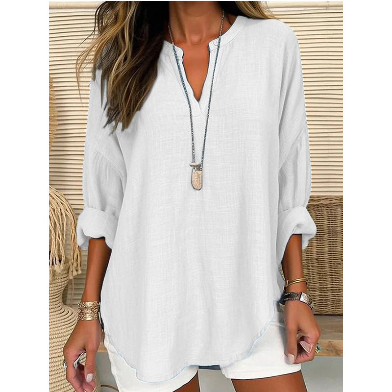 Lea™ | Let Sommerbluse med V-snit