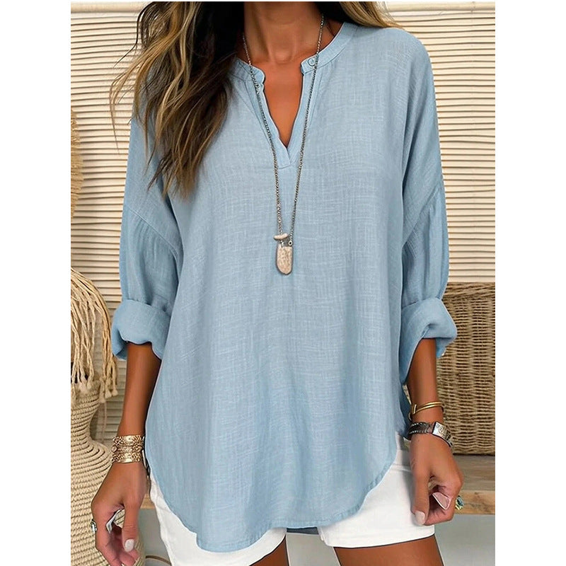 Lea™ | Let Sommerbluse med V-snit