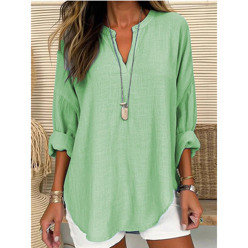 Lea™ | Let Sommerbluse med V-snit